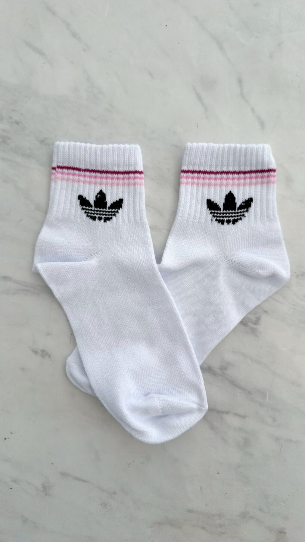 Adidas 1/4 Blanco lineas Rosas